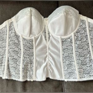 Dominique Lace Corset, White